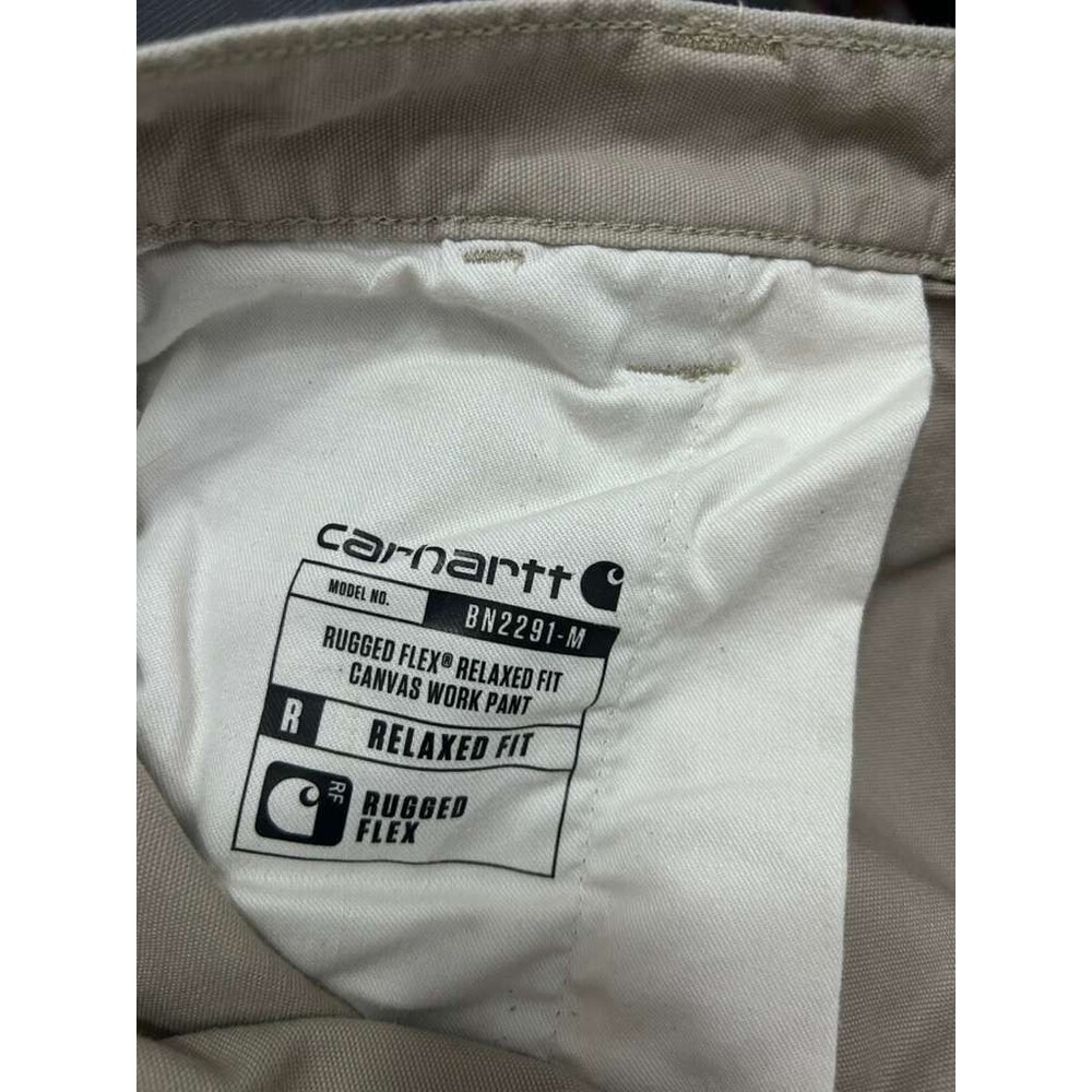 Carhartt Rugged Flex Relaxed Fit Work Pants Mens Size 44 x 30 Canvas Khaki - Picture 5 of 7